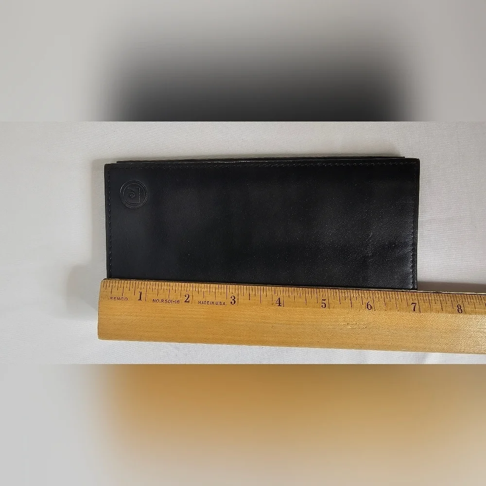 Vintage Pierre Cardin Wallet  Black Leather Slim